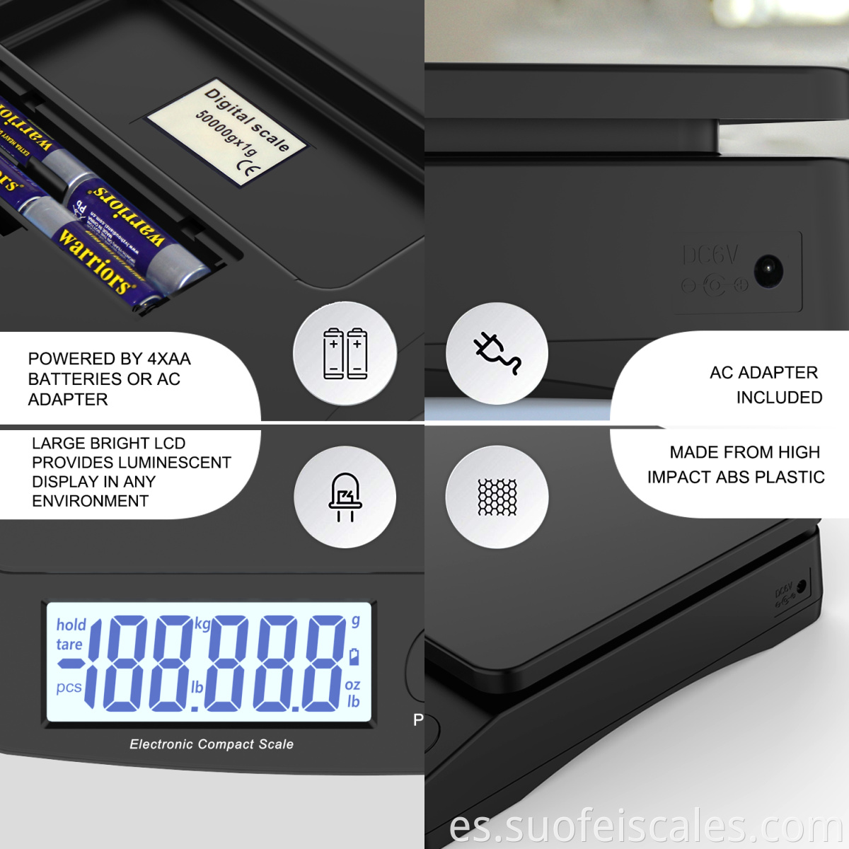 SF-803 Escala electrónica Máquina de peso Tabla digital Escala de pesaje Postal Parcel Scale de 30 kg